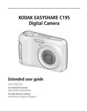 Kodak easyshare sv811 manual pdf
