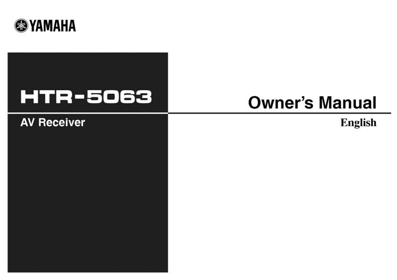 Yamaha natural sound av receiver rx-v483 manual